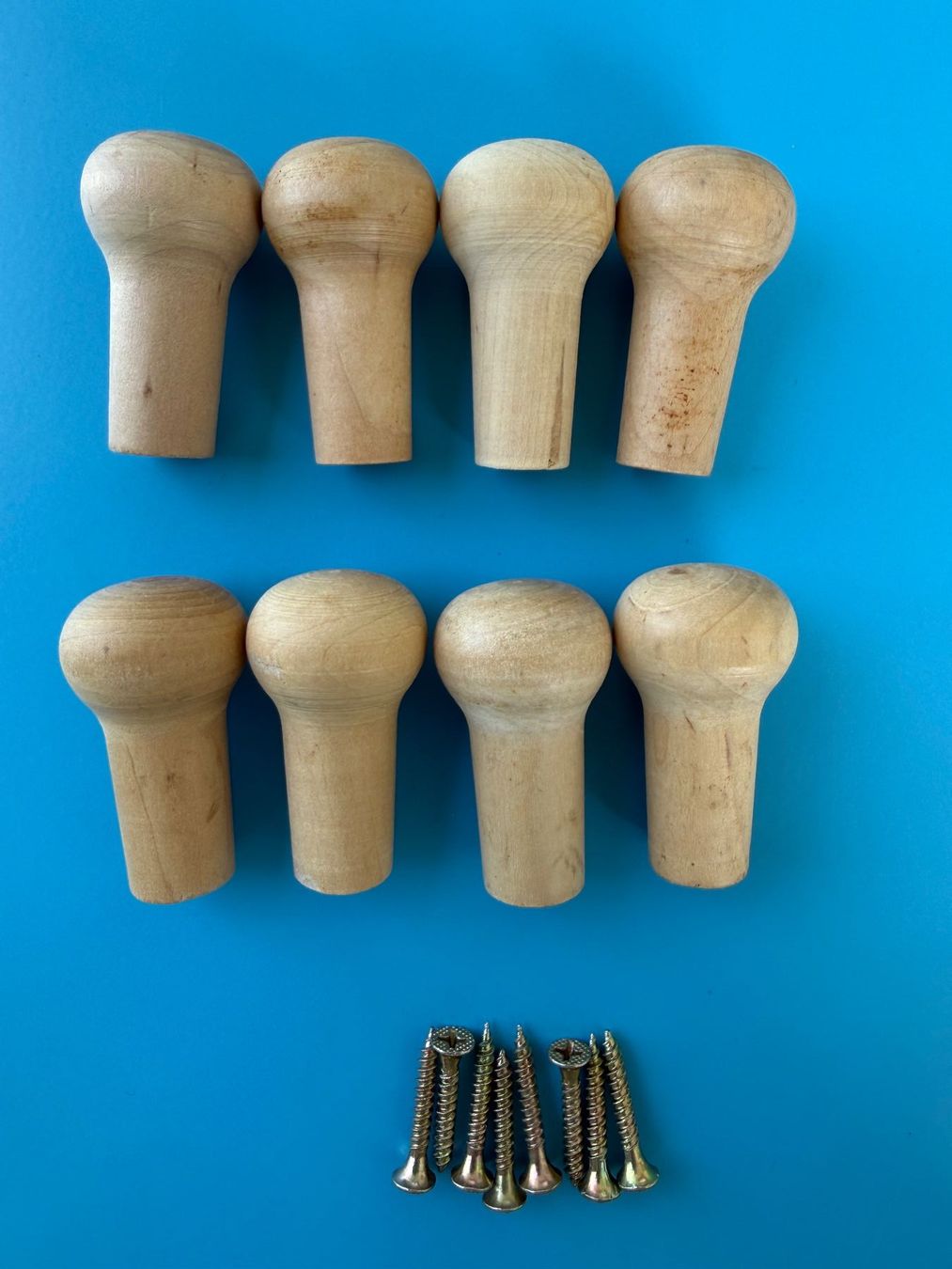 Ferramenta: 8 X MÖBELKNOPF  HOLZ  ROH – Usato da Subingen venduto da ArtBead