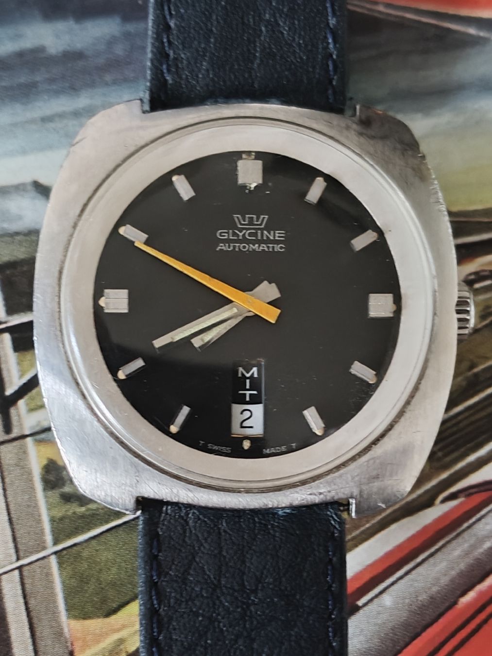 Glycine Orologi: Glycine Compressor Automatic Day Date Vintage 38mm – Usato da Bern venduto da Churchfield