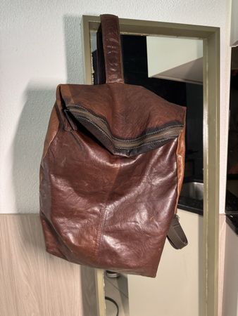 Gusti Leder Rucksack Damen / Herren-Echtes Leder Vintage