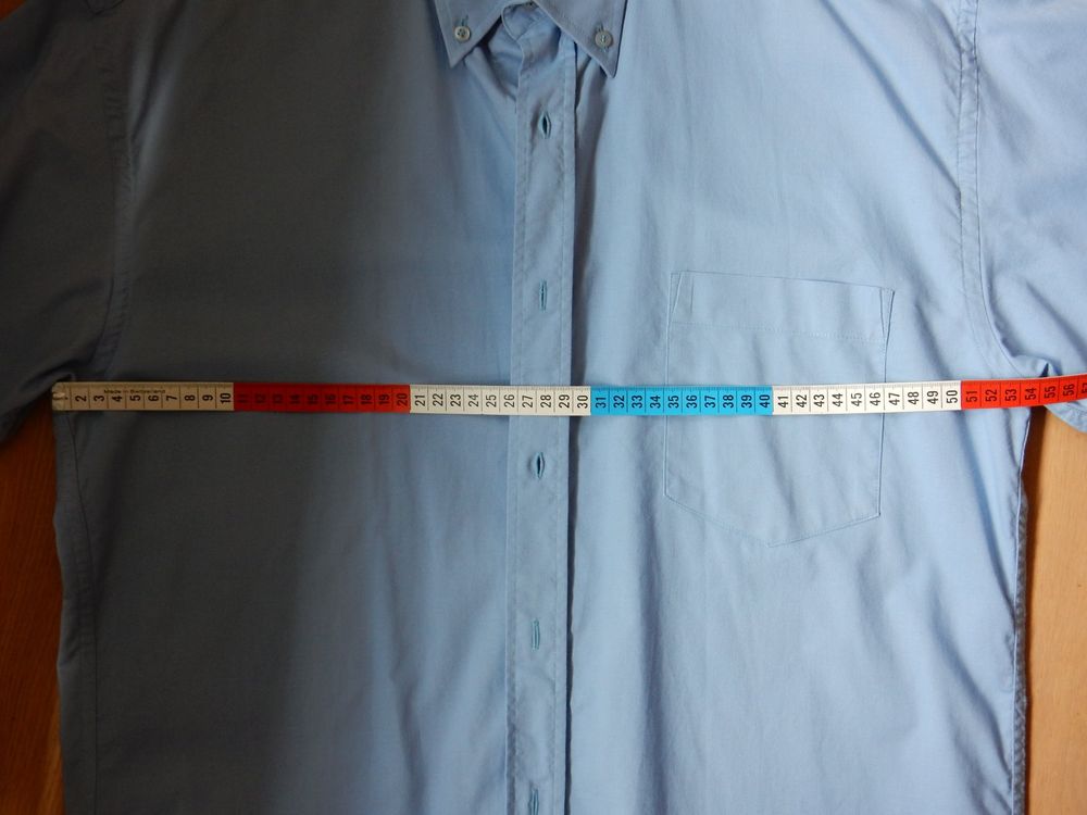 klassisches Hemd: Herrenhemd kurzarm hellblau 'M' 5