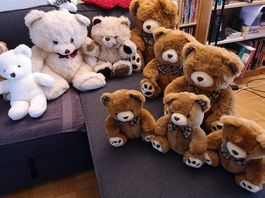 grosse Plüsch-Bärenfamilie