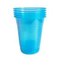 Neon Party Becher 50 Stk blau UV Licht reaktiv