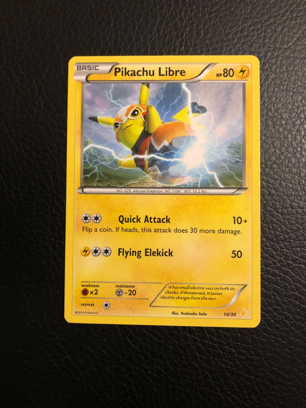 pokemon card - pikachu libre 14/30 - trainer kit (14/30) [XY: 3 Pikachu Libre 2016 Pokemon XY Trainer Kit