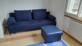 Sofa mit Sitzkissen, dunkel blau Sofa