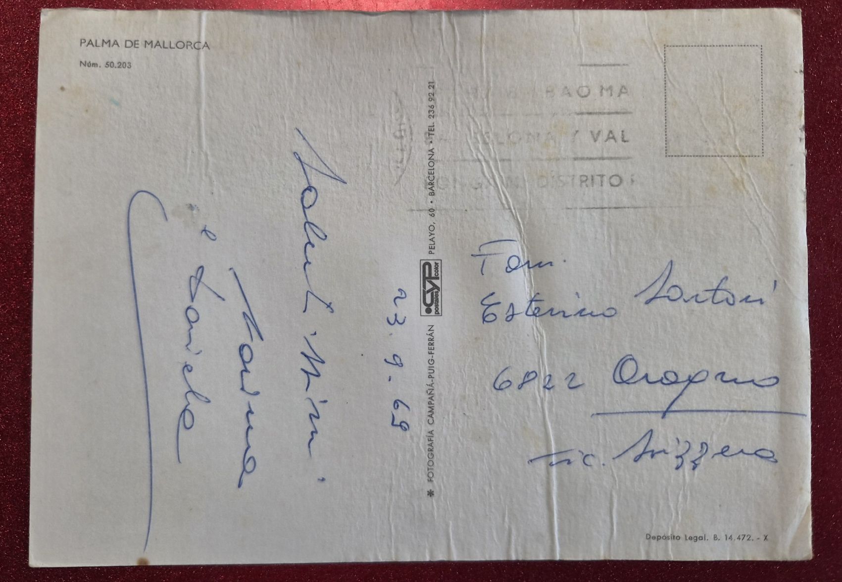 Cartoline postali: Palma de Mallorca1969 – Usato da Melchnau venduto da Arthurius 1