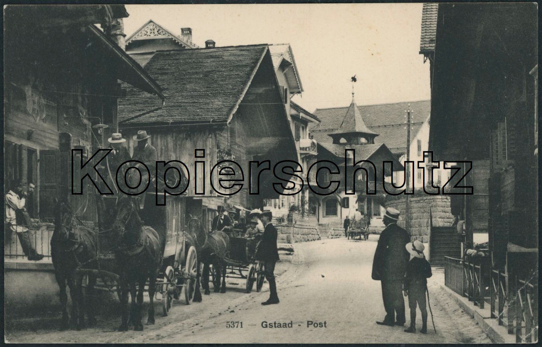 Ansichtskarten: BE Gstaad - Post - Postkutsche - Kutsche - Saanen – Gebraucht aus Schindellegi von leecollect