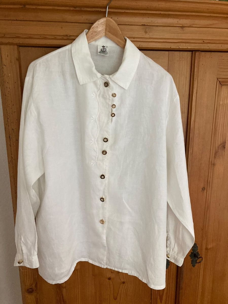 Camicette: Trachtenbluse Leinen Gr. 46/XL – Nuovo (secondo la descrizione) da Rickenbach ZH venduto da Vanijo