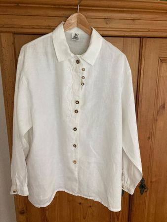 Trachtenbluse Leinen Gr. 46/XL