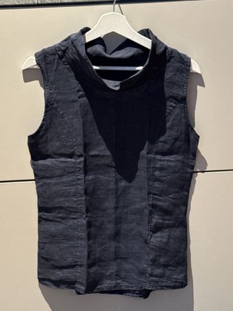 Sommerliches Leinen Top, blau, Grösse S, neuwertig
