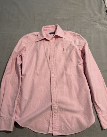 CHEMISE ROSE RALPH LAUREN À MANCHES LONGUES