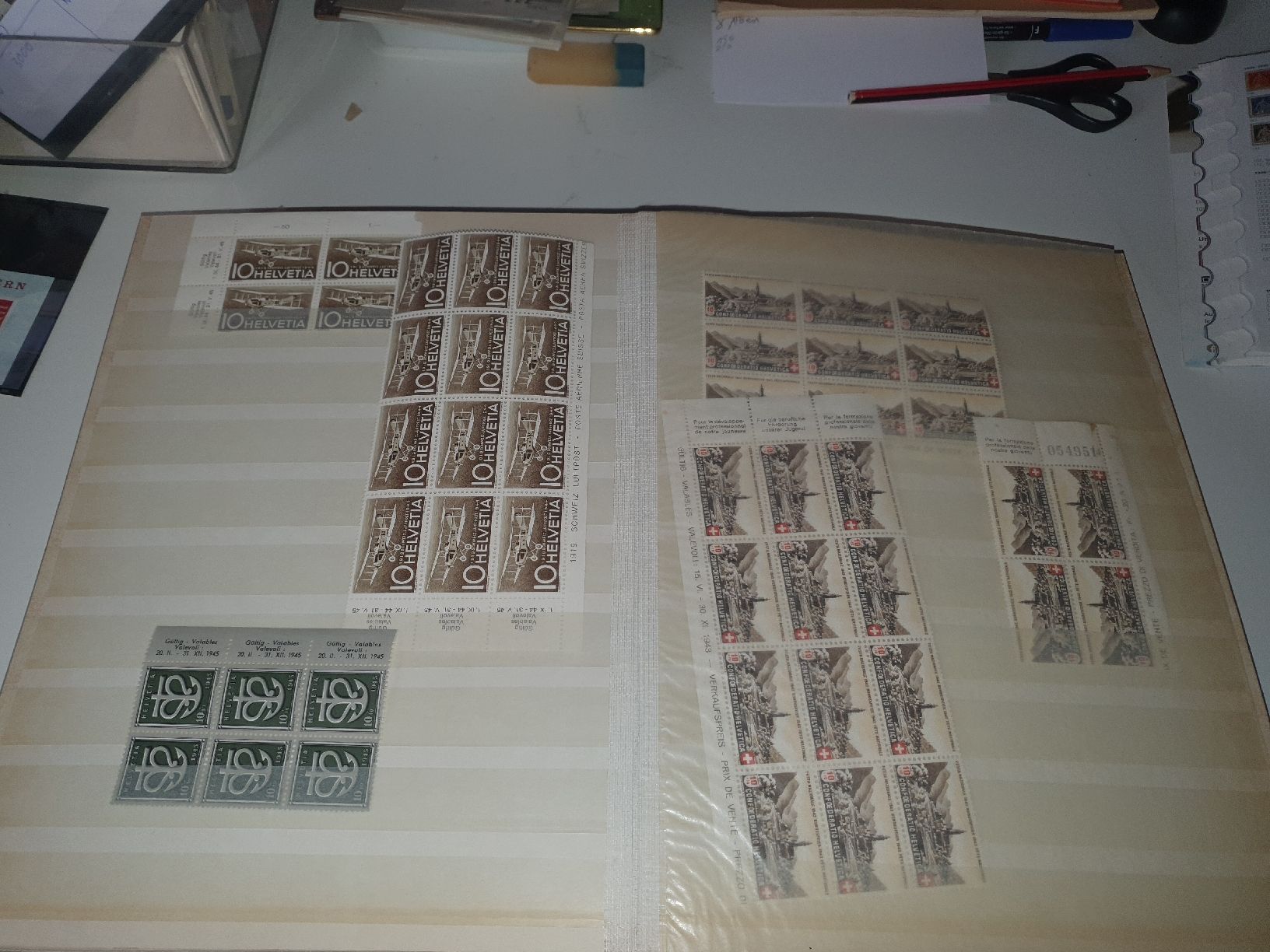 Alle Briefmarken: 2 Alben mit Bogenstücken kat. ca 1700 – Gebraucht aus Altstätten SG von Pixi06 1