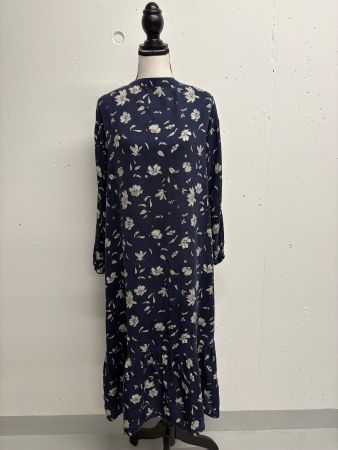 Eastend Highlanders Blumenkleid Gr.M/L Blau Tencel Midikleid