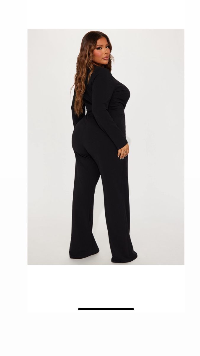 Jumpsuits: Schwarzer Jumpsuit mit Kette, Plussize Gr. 48, elegant – Neu und originalverpackt aus Zug von Leerminschrank 2
