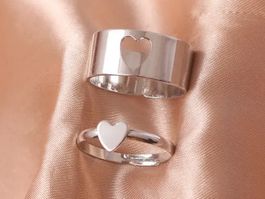 Ring Set mit Herz ( one Size), Nr. 69