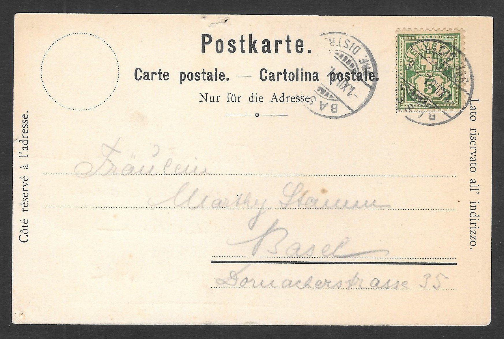 Cartoline postali: Studentenverbindung Zofingia Basel – Usato da Olten venduto da clotaldi 1