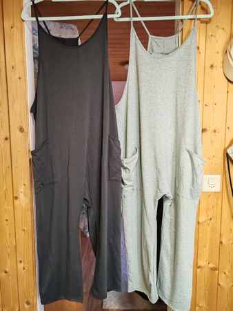 Jumpsuit Set 2 Stück Grau und Schwarz Grösse 4XL 