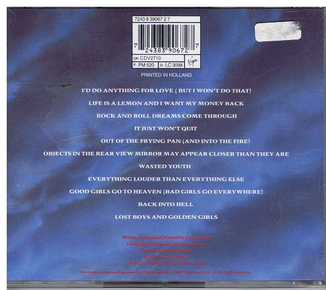 CDs: Meat Loaf – Bat Out Of Hell II: Back Into Hell – Gebraucht aus Unterengstringen von Lastchance 1