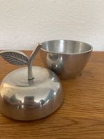Schatulle Silberner Apfel Dose mit Deckel