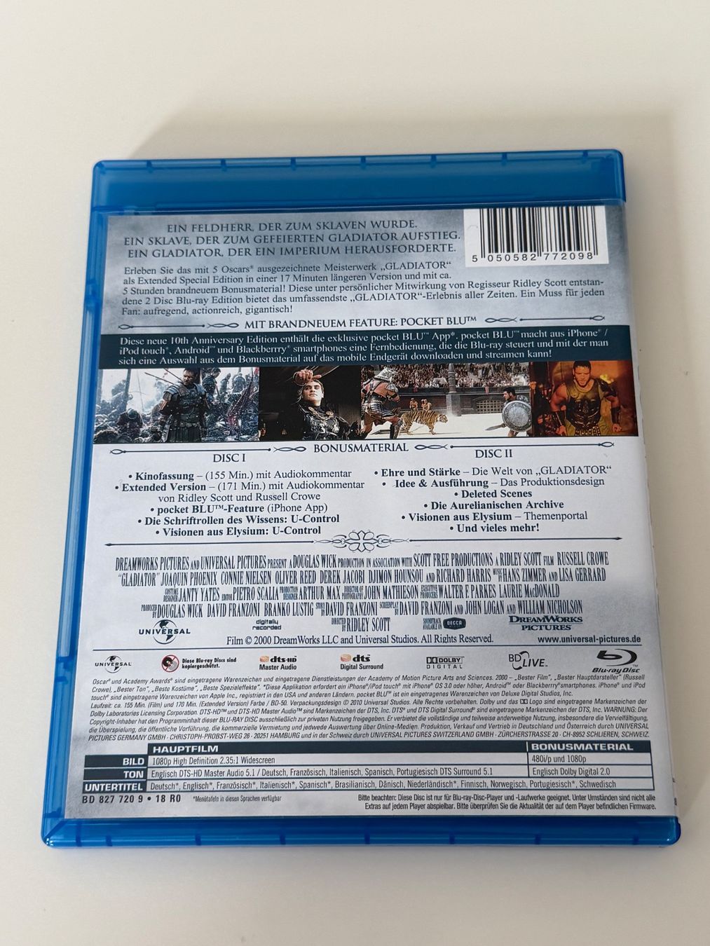 Tutti i DVDs: Gladiator 10th Anniversary Edition Blu-ray – Nuovo (secondo la descrizione) da Altstätten SG venduto da sheamus 1