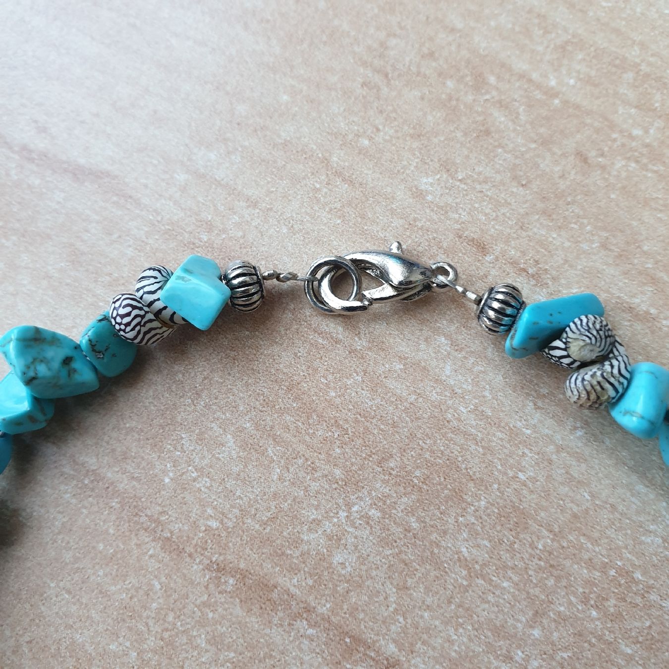 Bracciali & Braccialetti: Fusskettchen mit Türkis-Stein Länge 26 cm – Nuovo (secondo la descrizione) da Winterthur venduto da katzen07 1