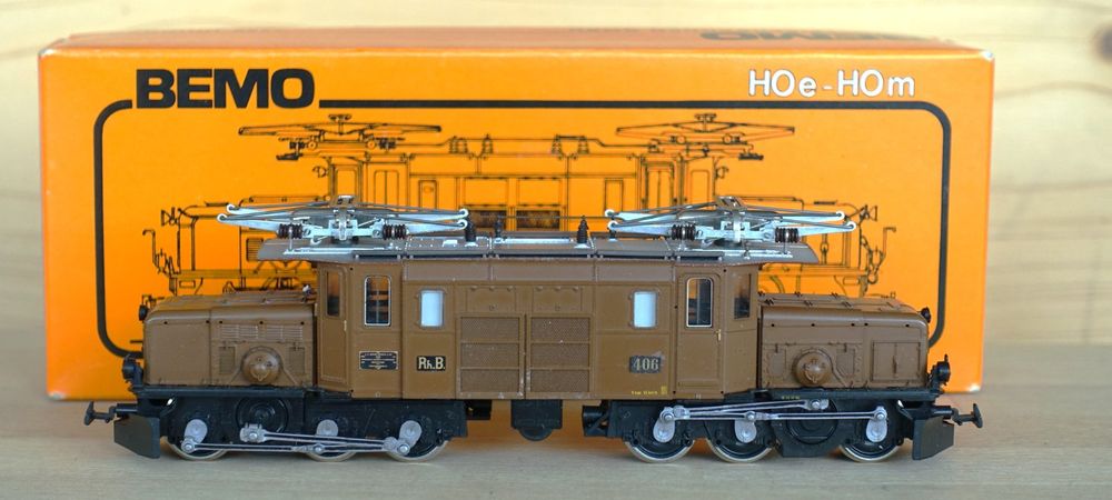 Bemo Modelleisenbahnen: RhB Ge 6/6 I 406, Bemo Art. 1255/6, DC analog. – Gebraucht aus Horw von SwissSteamMemories
