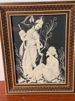 Artisanat persan tableau silhouette papier encadré