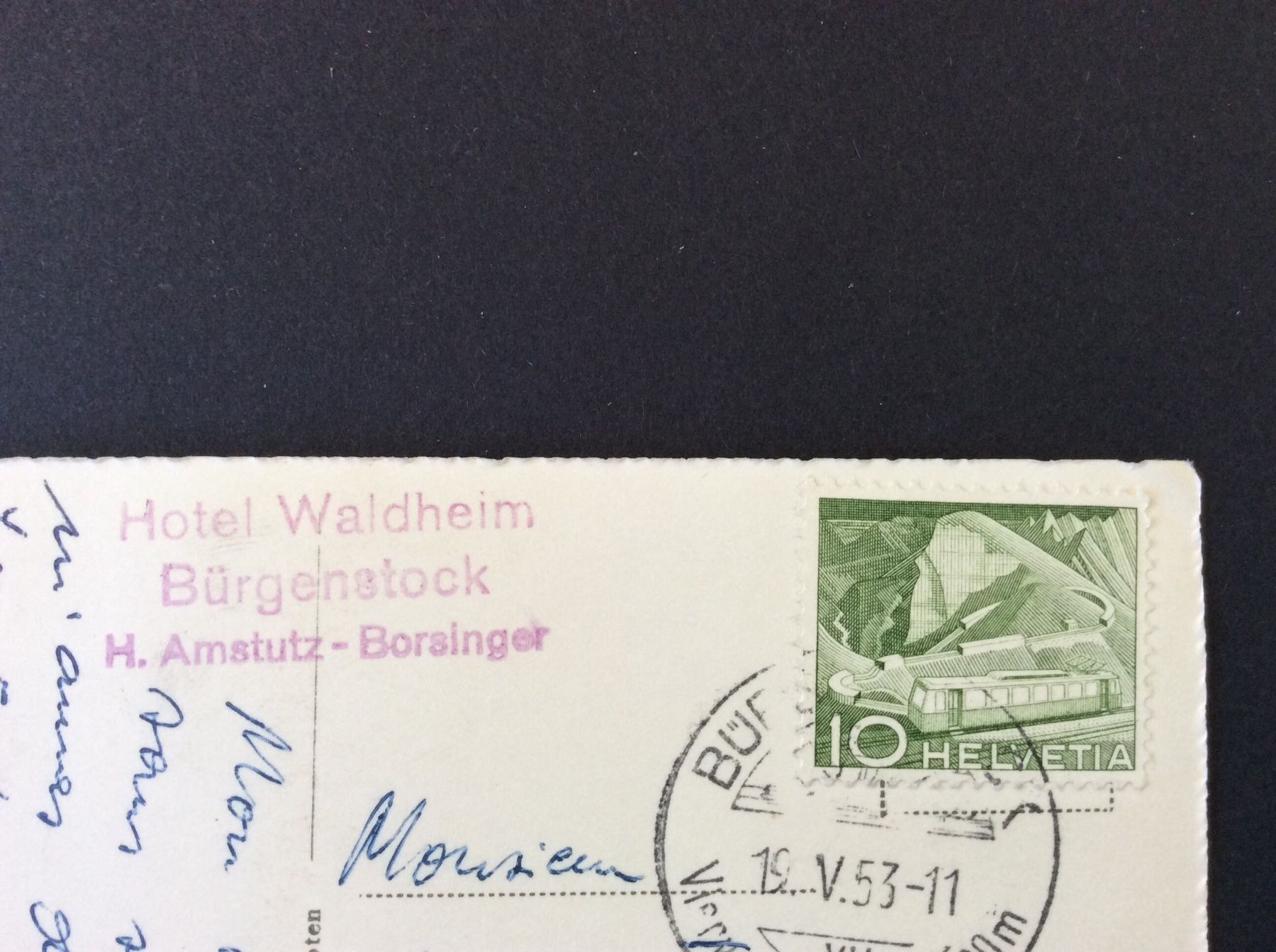 Cartoline postali: Bürgenstock, Alpenpanorama – Usato da Widnau venduto da Brusi9 1