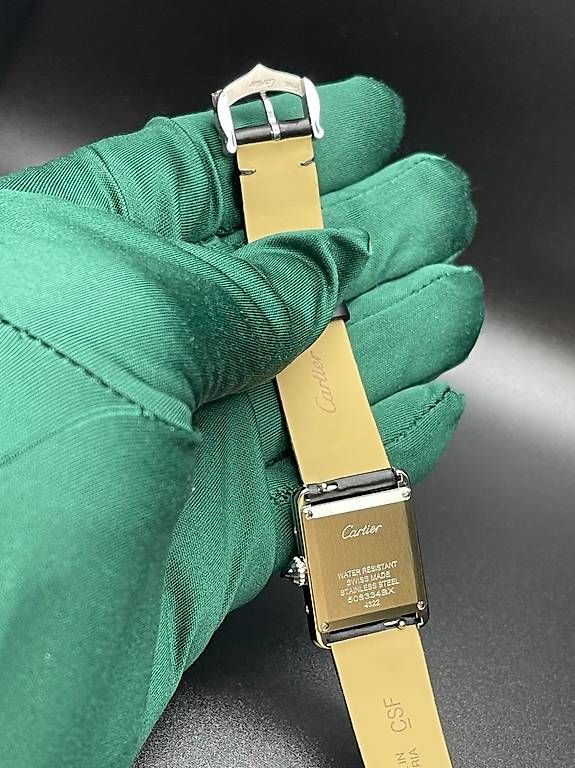 Cartier Orologi: Cartier Tank Must Ref. W4TA0016 Silver Dial Case Diamond – Usato da Lugano venduto da luganotopwatches 6