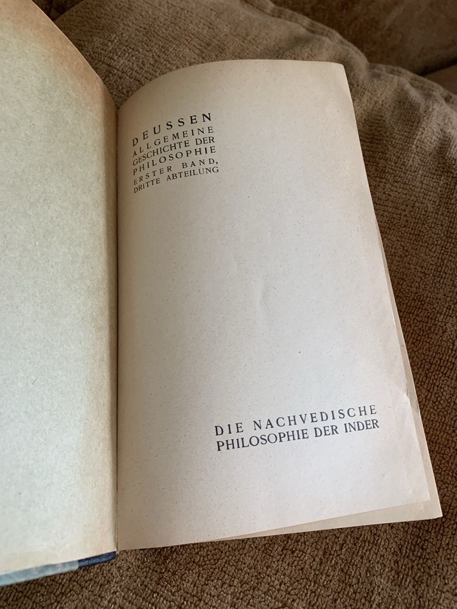 Libri: Deussen - Philosophie der Inder 1920 | – Usato da Onex venduto da bru_fp6t 2