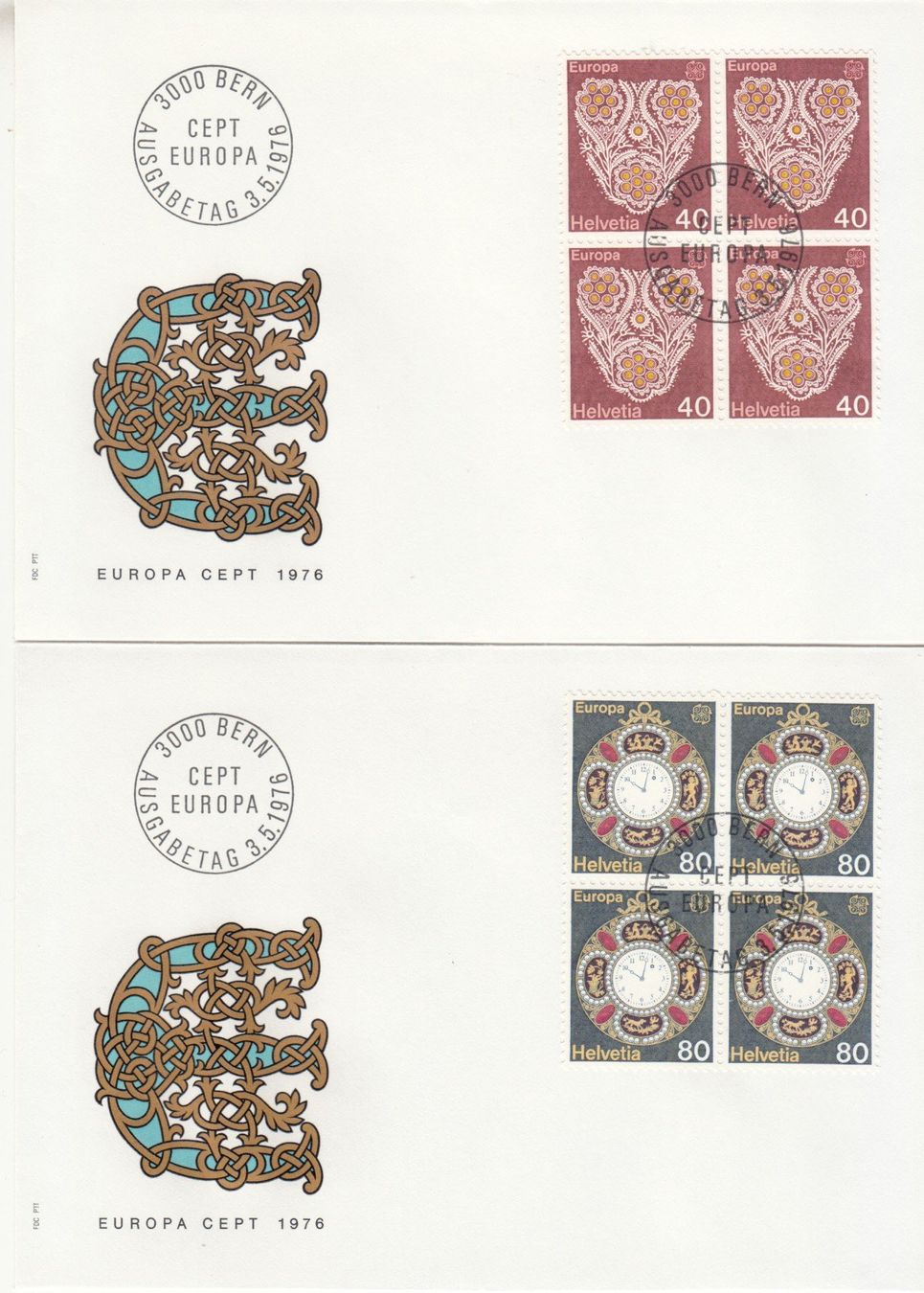 Tutti i francobolli: SBK 576 - 577 4er Block FDC – Usato da Bürglen TG venduto da StampGraf