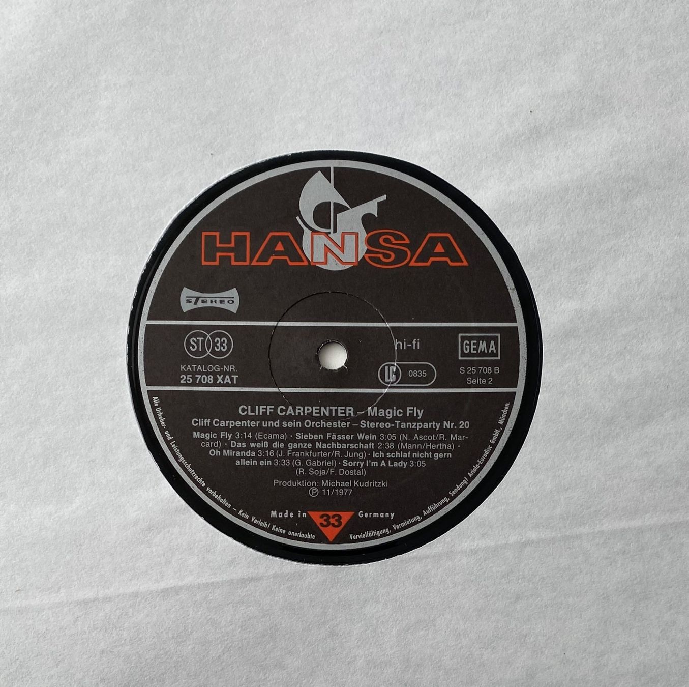Dischi in vinile: Cliff Carpenter und sein Orchester, Magic Fly – Usato da Flums venduto da Empe1 3