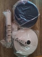 Sgabello da ufficio girevole blu bianco nuovo