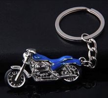 SCHLÜSSELANH., METALL, BLAU,MOTORRAD NEU