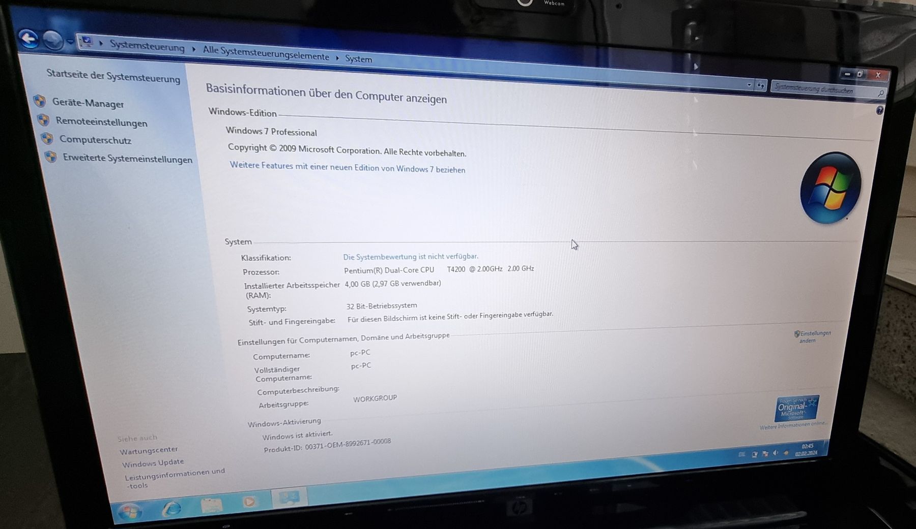 Hewlett Packard Notebooks: HP Pavilion Entertainment PC – Gebraucht aus Emmenbruecke von  1