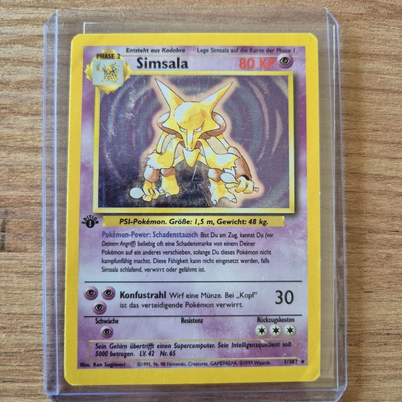 Pokémon Cartes à collectionner: Simsala edition 1 Alakazam Holo 1st DE – D'occasion à Ursy par RetroBebar777