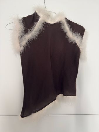 Carmen Says Top with Feathers