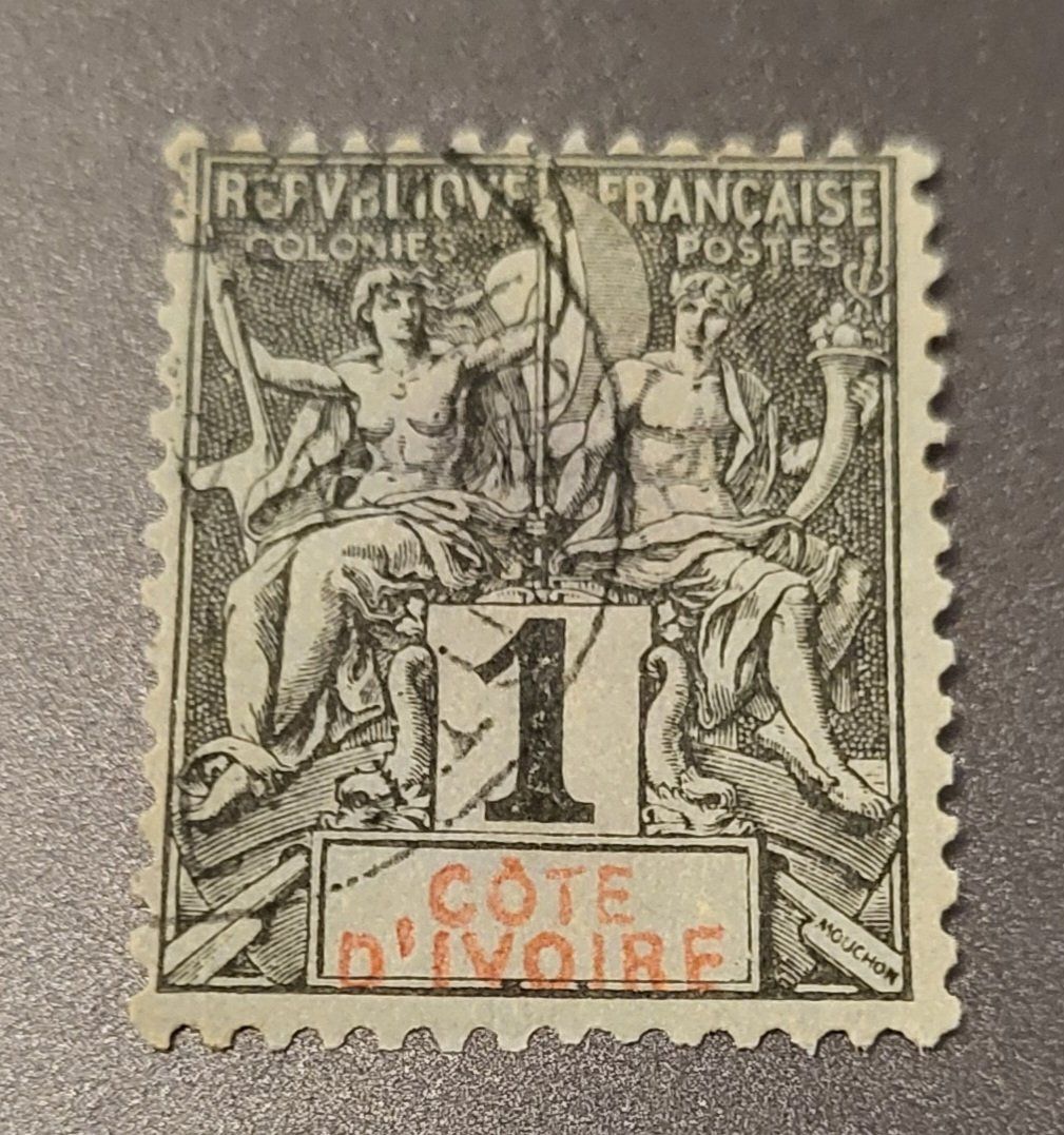 Tous les timbres: Elfenbeinküste 1892 alte briefmarke – D'occasion à St Gallen par Stampsalshobby