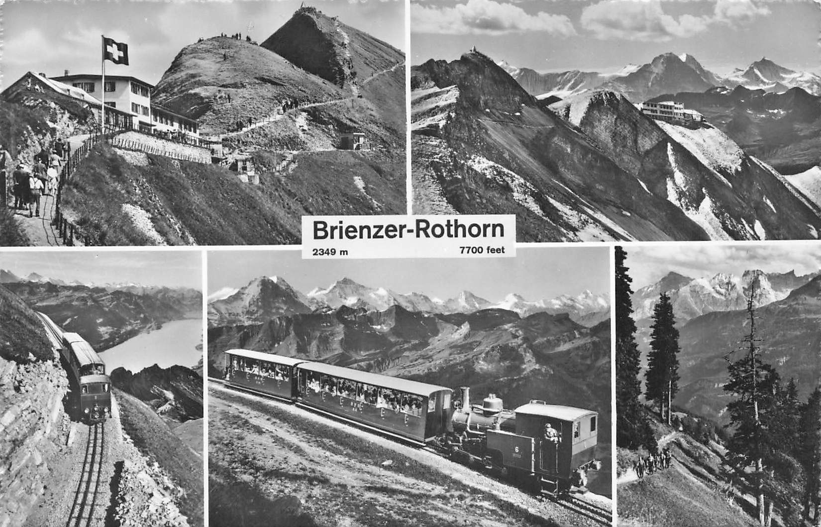 Cartoline postali: Brienz (BE) Brienzer Rothorn Bahn Panorama – Usato da Biasca venduto da Blenio71