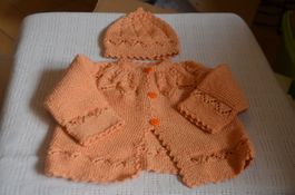 TAILLE 62 - VESTE + MUTZE NEU - HANDARBEIT