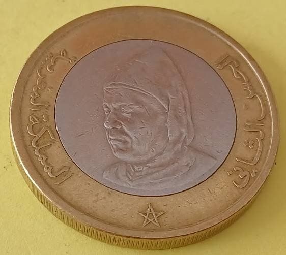Tutti le monete: 10 Dirham Münze - Hassan II. - Marokko1995 – Usato da Walenstadt venduto da Numis68 2