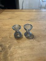 2er Set Spiral Eierbecher, Edelstahl