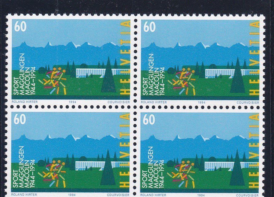 Tutti i francobolli: Postfrisch 4er Block Werbemarken 1994 – Nuovo (secondo la descrizione) da Schliern b. Köniz venduto da joni20