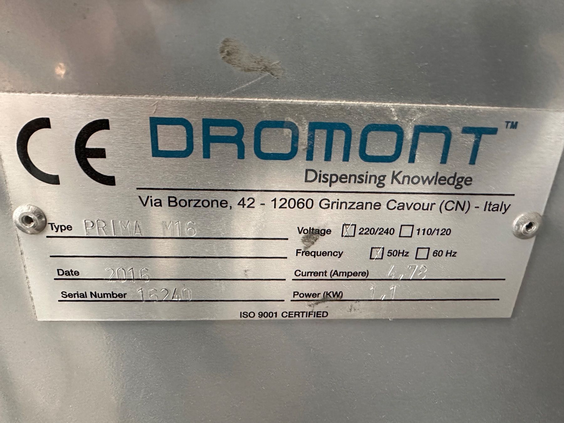 Alle Maschinen: DROMONT PRIMA M16 Farbmischmaschine Occasion 2016 – Gebraucht aus Necker von liq24 2