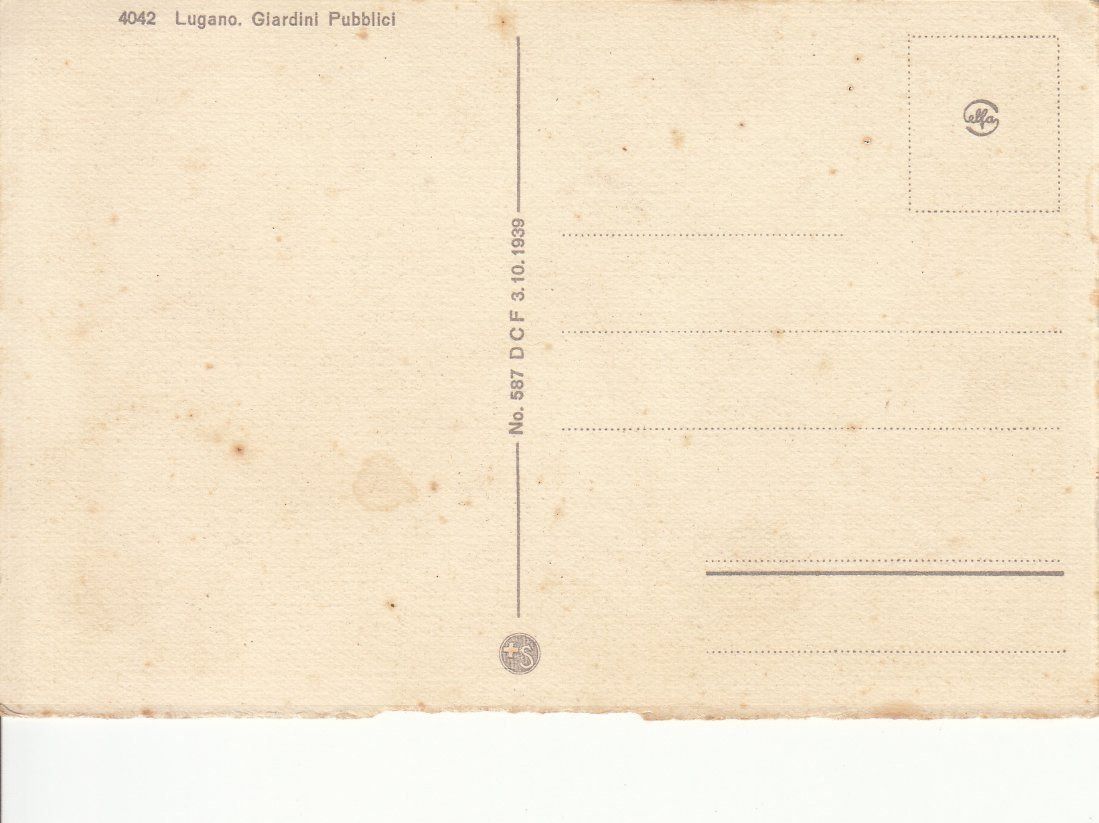 Cartoline postali: Lugano ca. 1945 – Usato da Bürglen TG venduto da StampGraf 1