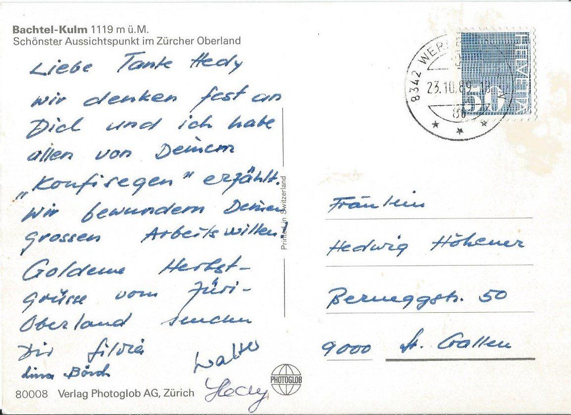 Cartoline postali: Bachtel-Kulm ZH – Usato da Rothrist venduto da Stranglehold 1