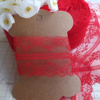 Band Spitzenband rot Ruban Dentelle rouge 1 Meter Band