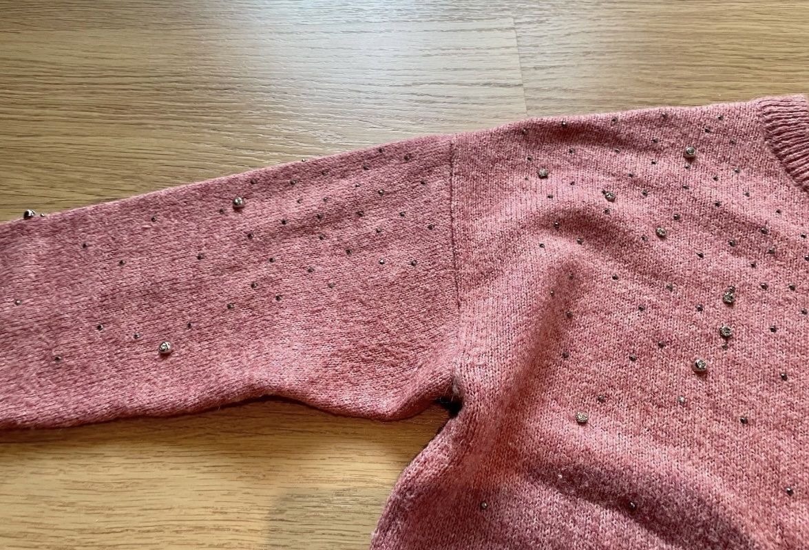 C&A Maglioni & Felpe: C&A Glitzerpullover, Gr. S, rose & grau – Usato da Baden venduto da Tiffany6878 5