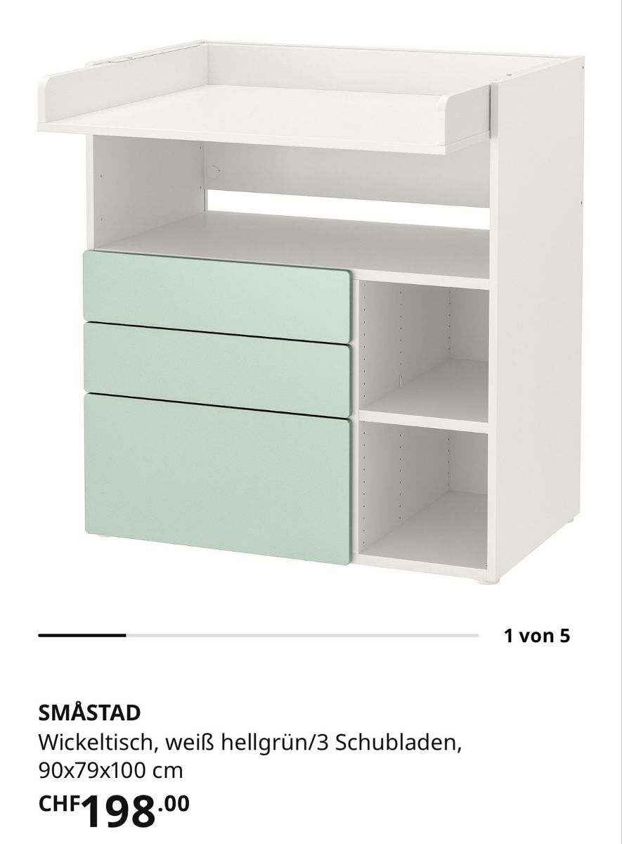 Ikea Fasciatoi & Accessori: Wickeltisch IKEA SMÅSTAD – Usato da Oberwil BL venduto da anv_n669 3