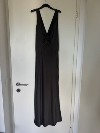 Abendkleid dunkelbraun ärmellos Grösse S guter Zustand