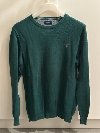 Pull Gant Homme Vert Sapin Taille M, parfait pour l'hiver!